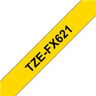 Brother TZE-FX621 ruban d'étiquette Noir sur jaune
