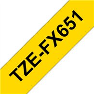 Brother TZE-FX651 ruban d'étiquette Noir sur jaune TZ