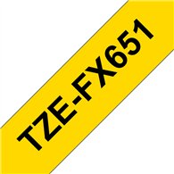 Brother TZE-FX651 ruban d'étiquette Noir sur jaune TZ