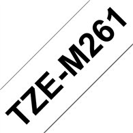 Brother TZE-M261 ruban d'étiquette Noir sur blanc