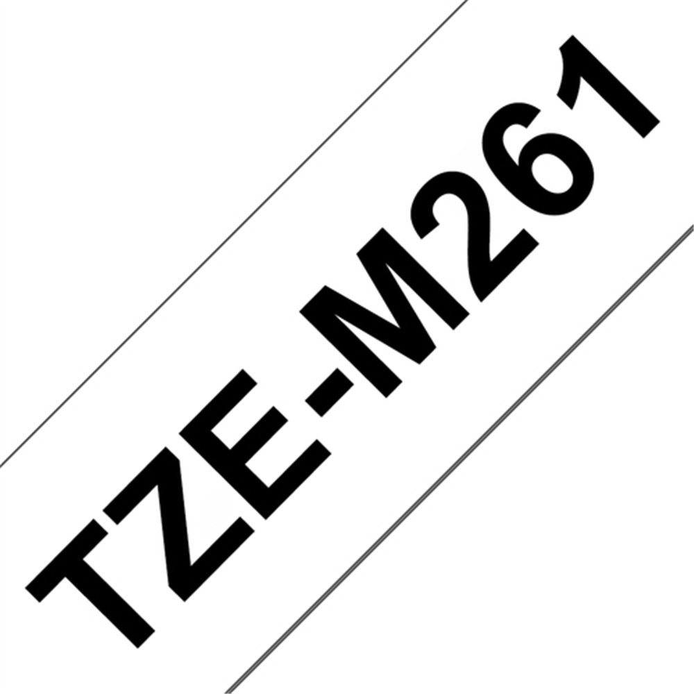 Brother TZE-M261 ruban d'étiquette Noir sur blanc