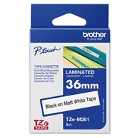Brother TZE-M261 ruban d'étiquette Noir sur blanc