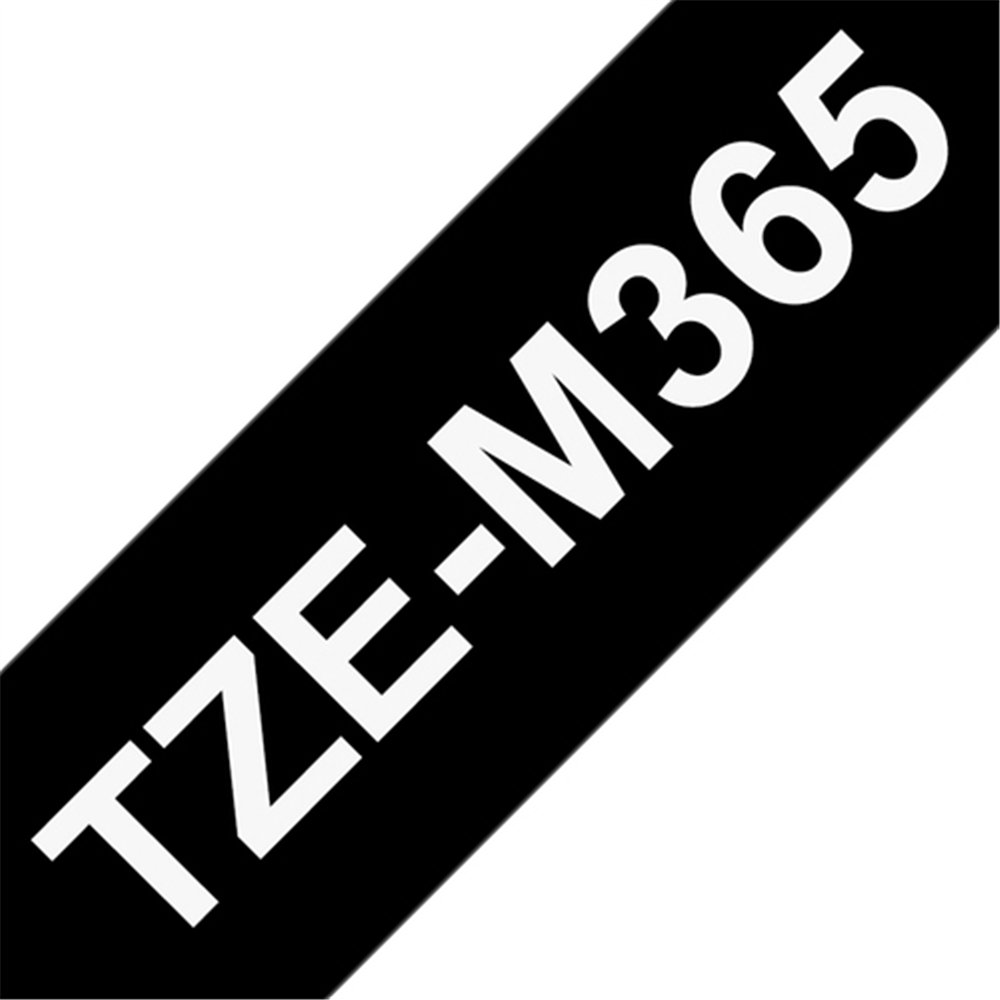 Brother TZE-M365 ruban d'étiquette Blanc sur noir