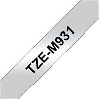 Brother TZE-M931 ruban d'étiquette Noir sur argent