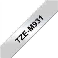 Brother TZE-M931 ruban d'étiquette Noir sur argent