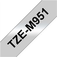 Brother TZE-M951 ruban d'étiquette Noir sur argent