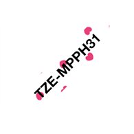 Brother TZE-MPPH31 ruban d'étiquette Noir sur rose