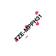 Brother TZE-MPPH31 ruban d'étiquette Noir sur rose