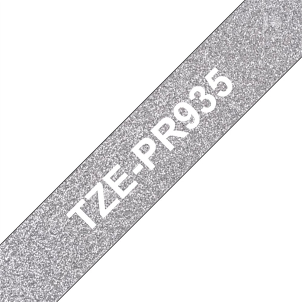 Brother TZE-PR935 ruban d'étiquette Blanc sur argent