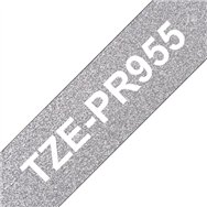 Brother TZE-PR955 ruban d'étiquette Blanc sur argent