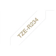 Brother TZE-R234 ruban d'étiquette Doré sur blanc
