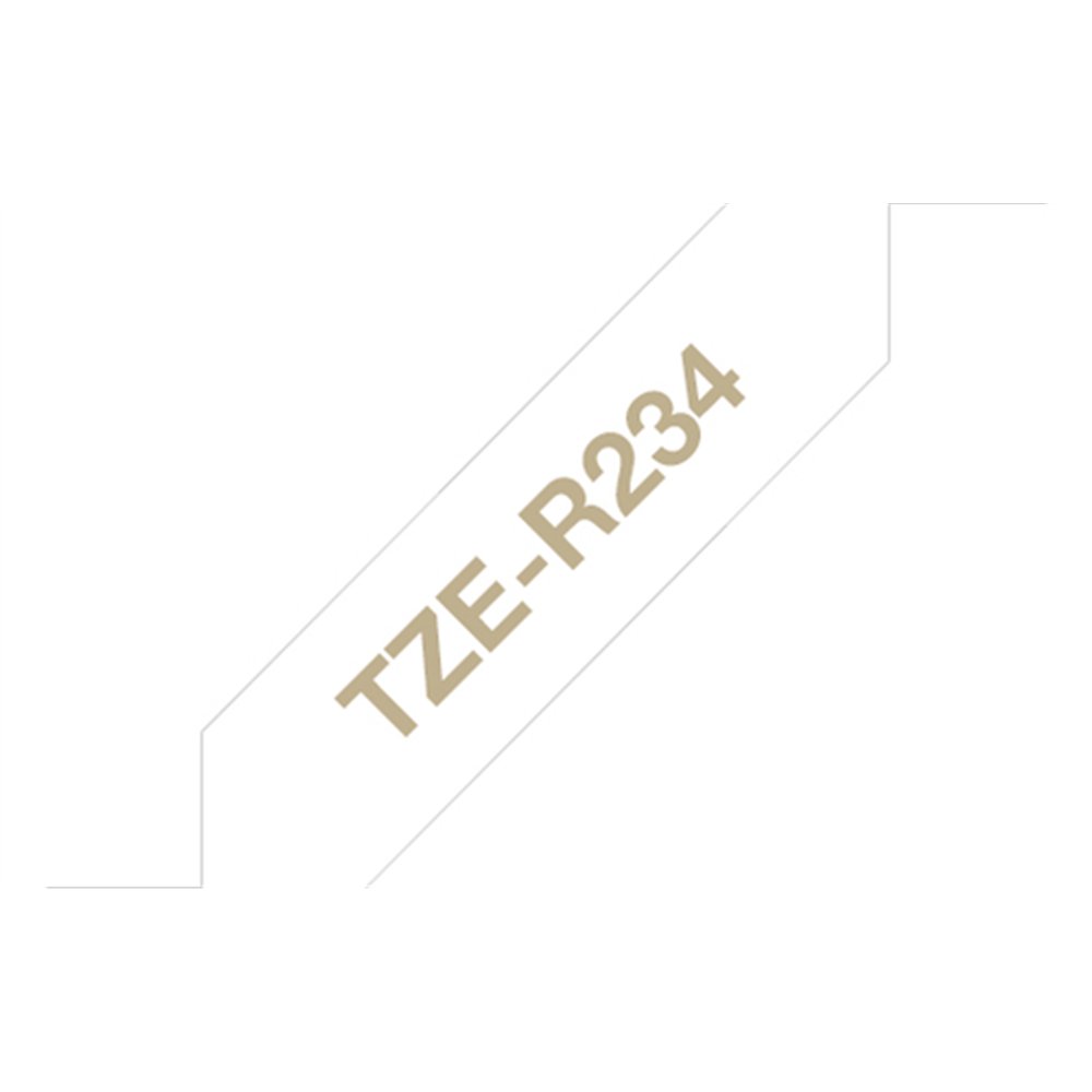 Brother TZE-R234 ruban d'étiquette Doré sur blanc