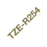 Brother TZE-R254 ruban d'étiquette Doré sur blanc