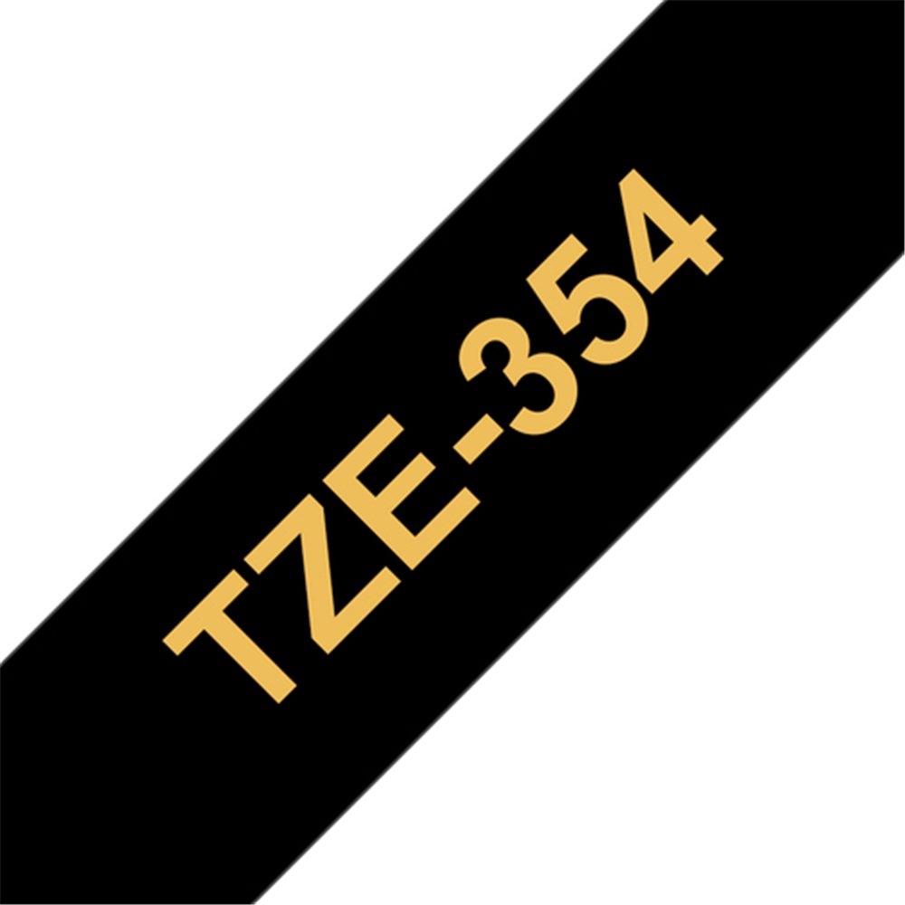 Brother TZE-R354 ruban d'étiquette Or sur noir