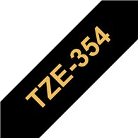 Brother TZE-R354 ruban d'étiquette Or sur noir