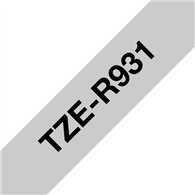 Brother TZE-R931 ruban d'étiquette Noir sur argent
