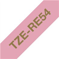 Brother TZE-RE54 ruban d'étiquette Or sur rose