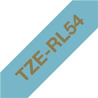Brother TZE-RL54 ruban d'étiquette Gold on blue