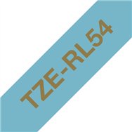 Brother TZE-RL54 ruban d'étiquette Gold on blue