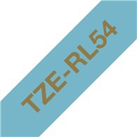 Brother TZE-RL54 ruban d'étiquette Gold on blue