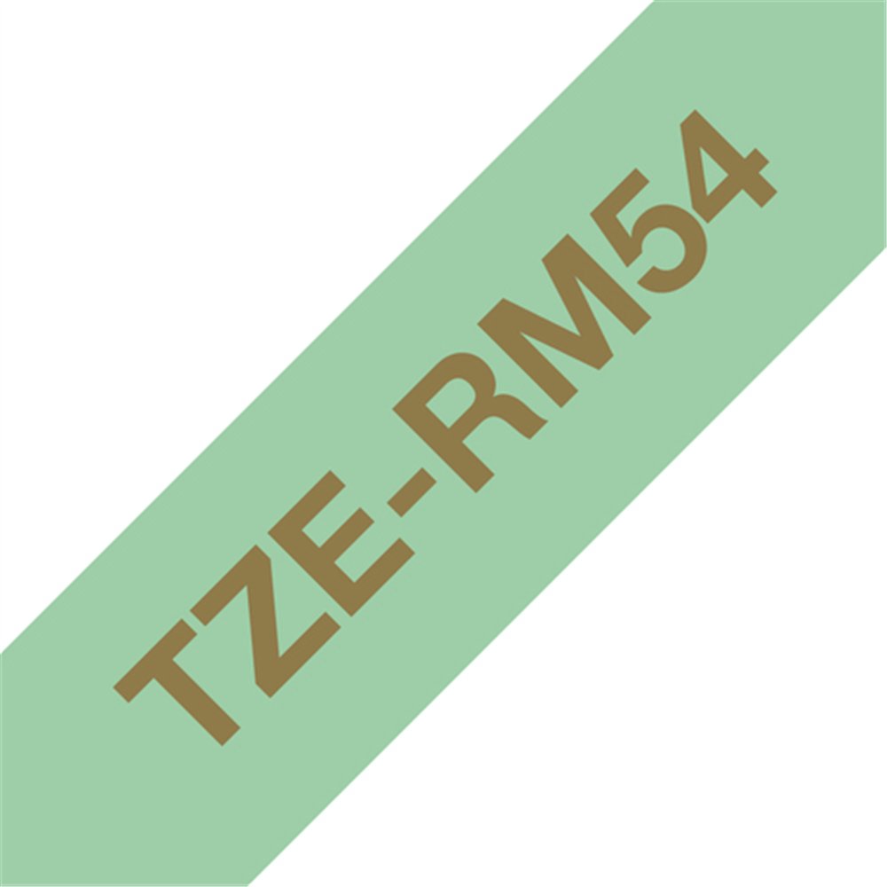 Brother TZE-RM54 ruban d'étiquette Couleur or sur menthe