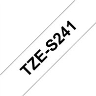 Brother TZE-S241 ruban d'étiquette Noir sur blanc TZ