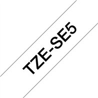 Brother TZE-SE5 ruban d'étiquette Noir sur blanc TZ/TZe