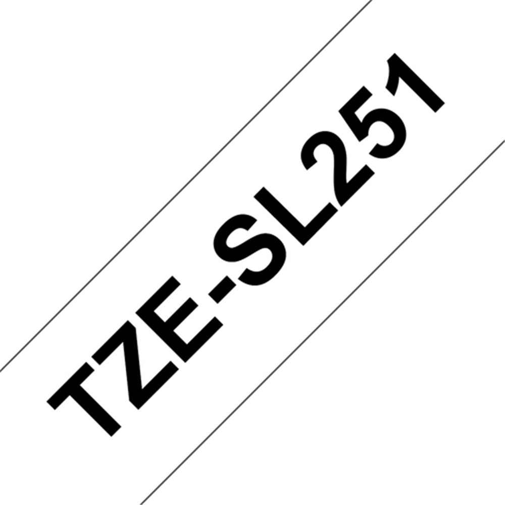Brother TZESL251 ruban d'étiquette Noir sur blanc