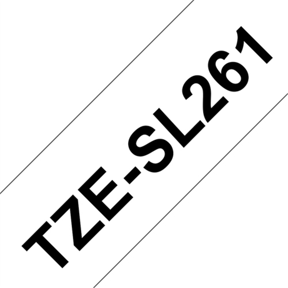 Brother TZE-SL261 ruban d'étiquette Noir sur blanc