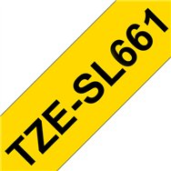 Brother TZE-SL661 ruban d'étiquette Noir sur jaune