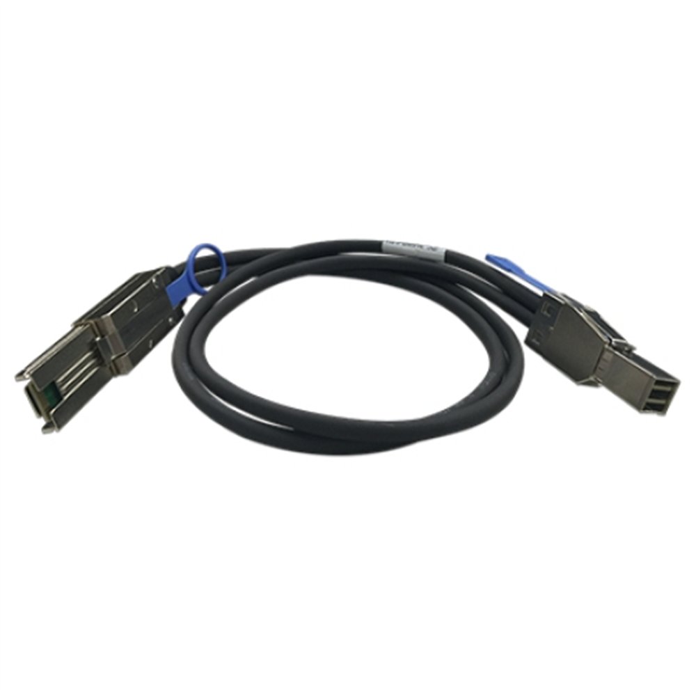 QNAP CAB-SAS30M-8644-8088 câble Serial Attached SCSI (SAS) 1 m Noir, Métallique