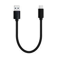 QNAP USB 3.0 5G 0.2M TYPE-A TO TYPE-C CABLE câble USB USB 3.2 Gen 1 (3.1 Gen 1) 0,2 m USB A USB C 5 Gbit/s Noir