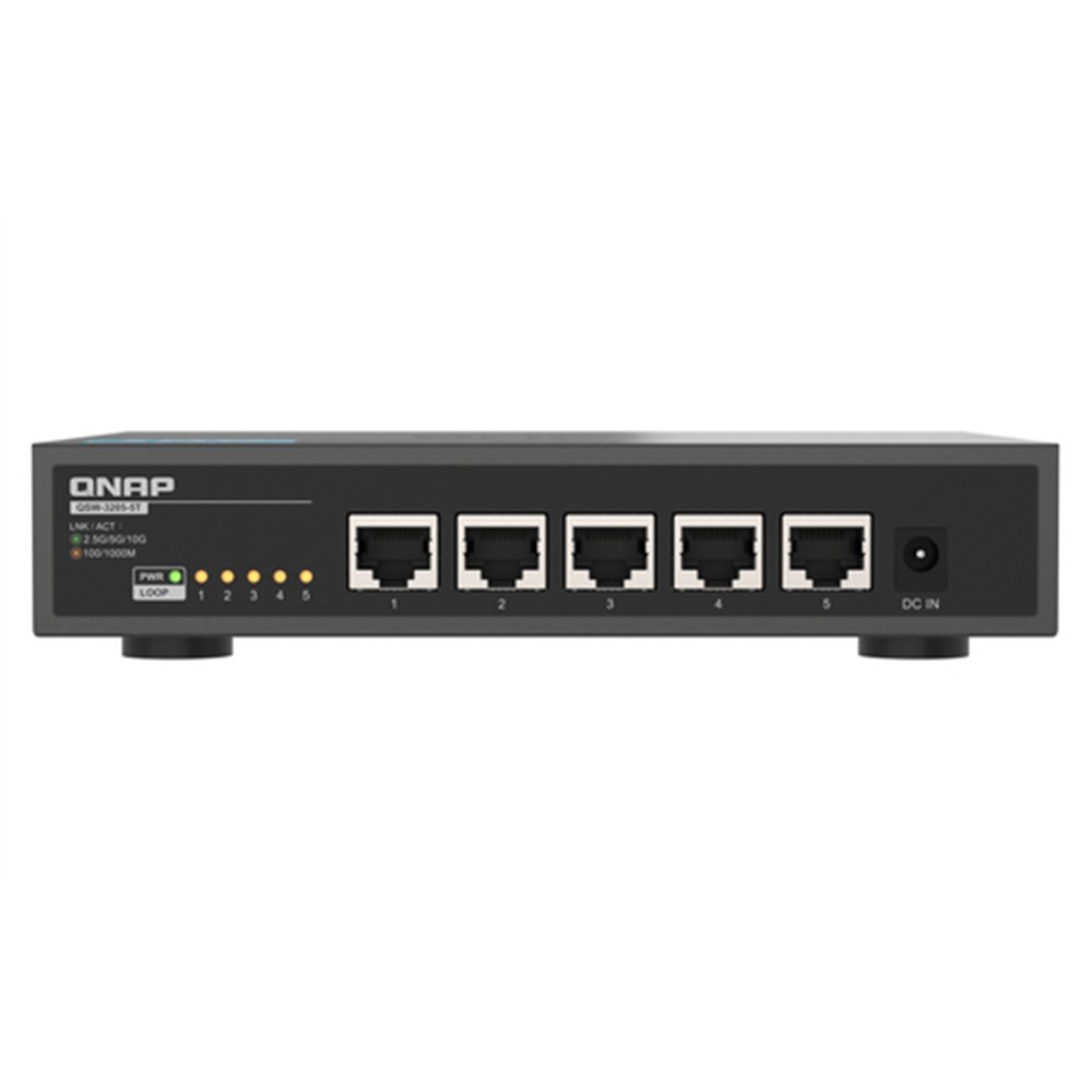 QNAP QSW-3205-5T commutateur réseau Non-géré 10G Ethernet (100/1000/10000) Bureau Noir
