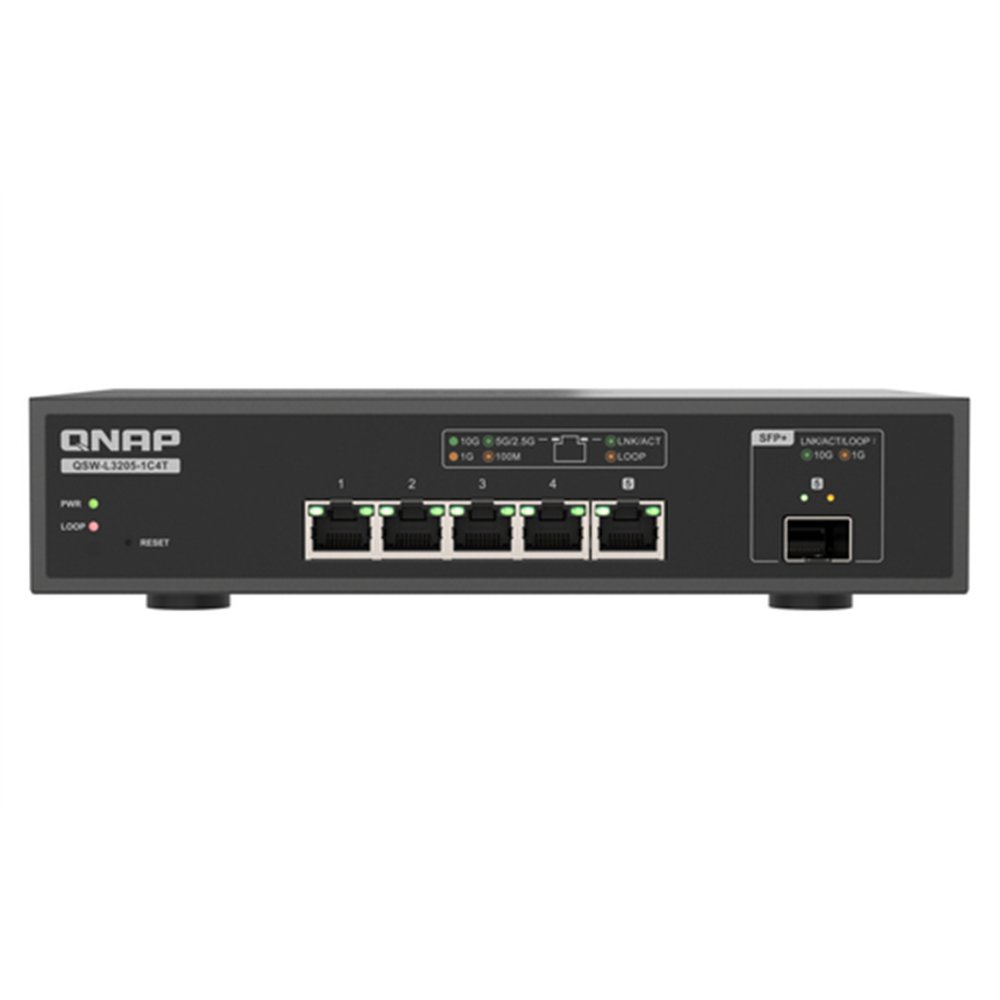 QNAP QSW-L3205-1C4T 4 Géré 10G Ethernet (100/1000/10000) Bureau Noir
