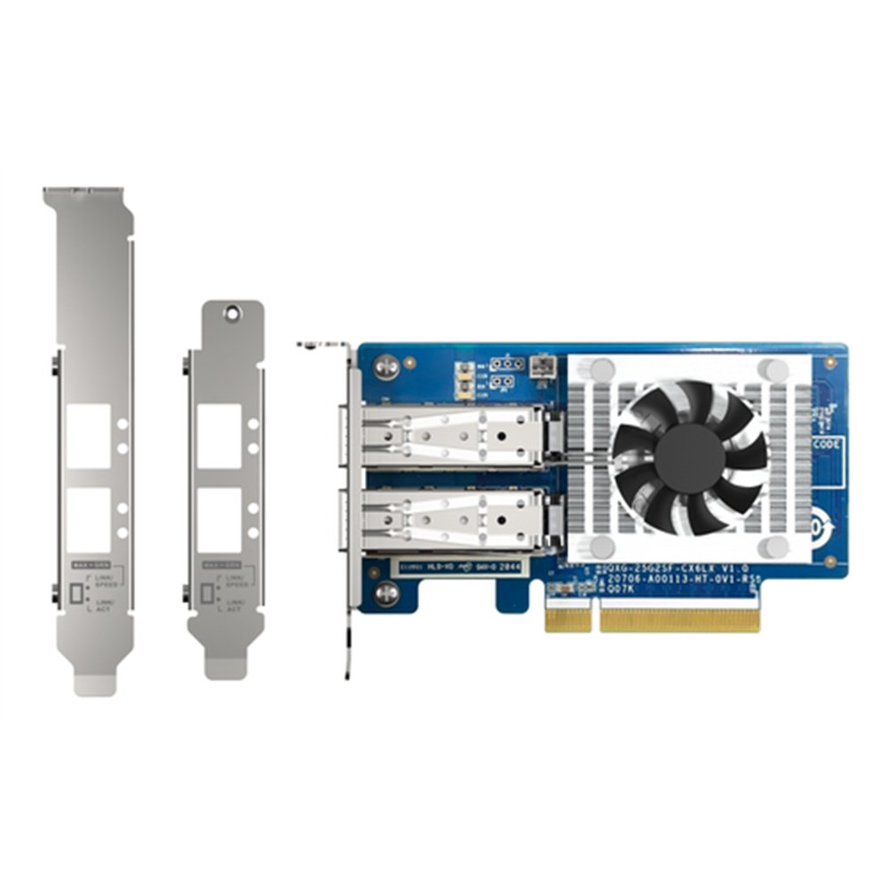 QNAP QXG-25G2SF-CX6 carte et adaptateur réseau Interne Fibre 25000 Mbit/s