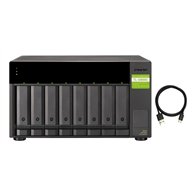 QNAP TL-D800C Boîtier de disques de stockage Boîtier disque dur/SSD Noir, Gris 2.5/3.5"