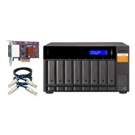 QNAP TL-D800S Boîtier de disques de stockage Boîtier disque dur/SSD Noir, Gris 2.5/3.5"