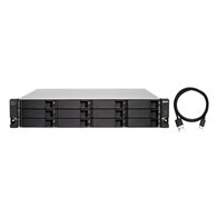 QNAP TL-R1200C-RP Boîtier de disques de stockage Boîtier disque dur/SSD Noir, Gris 2.5/3.5"