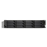 QNAP TL-R1200C-RP Boîtier de disques de stockage Boîtier disque dur/SSD Noir, Gris 2.5/3.5"