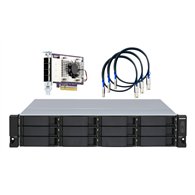 QNAP TL-R1200S-RP Boîtier de disques de stockage Boîtier disque dur/SSD Noir, Gris 2.5/3.5"