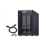QNAP TR-002 Boîtier de disques de stockage Boîtier disque dur/SSD Noir 2.5/3.5"