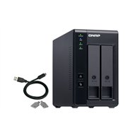 QNAP TR-002 Boîtier de disques de stockage Boîtier disque dur/SSD Noir 2.5/3.5"
