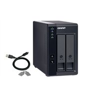 QNAP TR-002 Boîtier de disques de stockage Boîtier disque dur/SSD Noir 2.5/3.5"