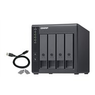 QNAP TR-004 Boîtier de disques de stockage Boîtier disque dur/SSD Noir 2.5/3.5"