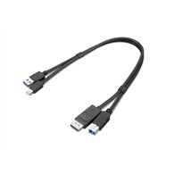 Lenovo 4X91D11453 câble USB USB 3.2 Gen 1 (3.1 Gen 1) 0,43 m USB A USB B Noir