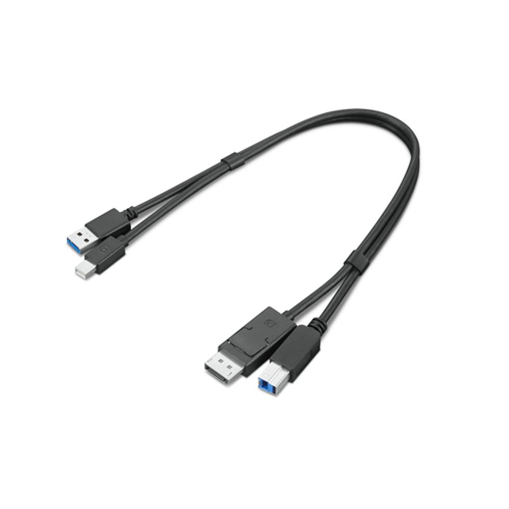 Lenovo 4X91D11453 câble USB USB 3.2 Gen 1 (3.1 Gen 1) 0,43 m USB A USB B Noir