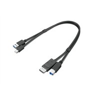 Lenovo 4X91D11453 câble USB USB 3.2 Gen 1 (3.1 Gen 1) 0,43 m USB A USB B Noir