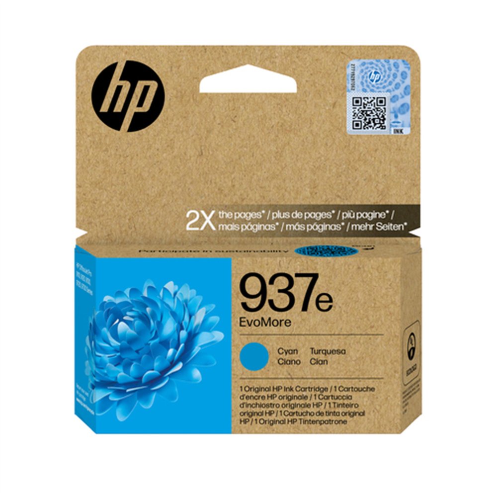 HP 937e Cartouche d’encre authentique Cyan EvoMore