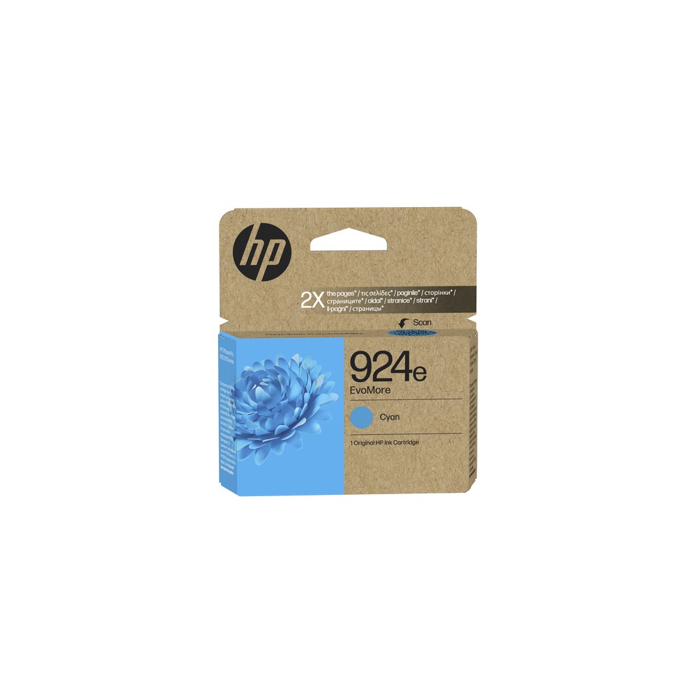 HP 924e Cartouche d’encre authentique Cyan EvoMore