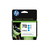 HP Pack de 3 cartouches d'encre DesignJet 712, cyan, 29 ml